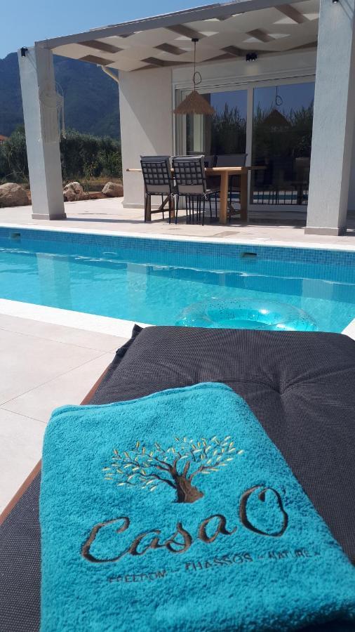 Casa O' - Moderne Villa Mit Grosser Terrasse Und Privatem Swimmingpool Skala Potamia  Zewnętrze zdjęcie